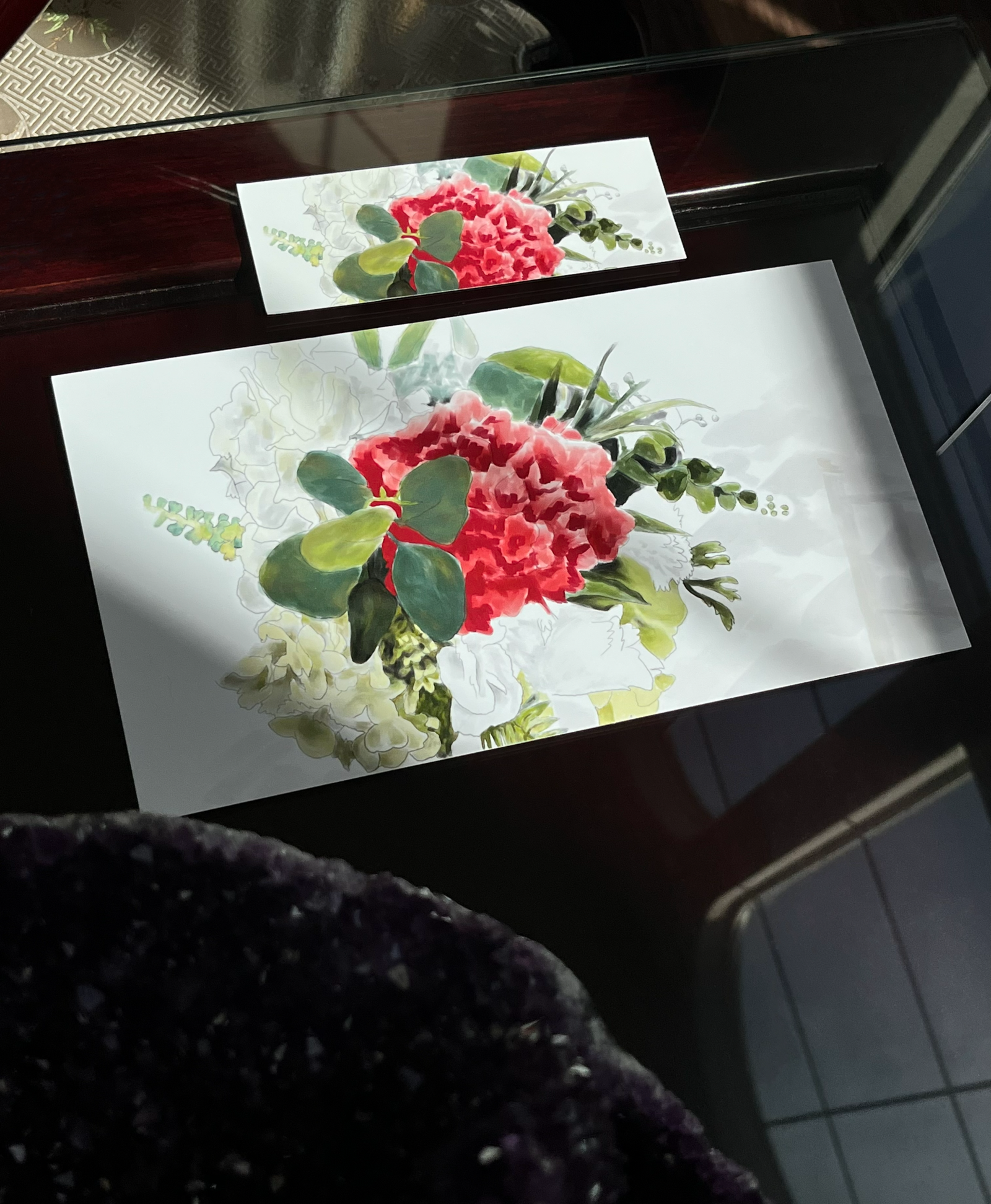 Flower Bunch 6x11 Art Print + Bookmark! - Image 3