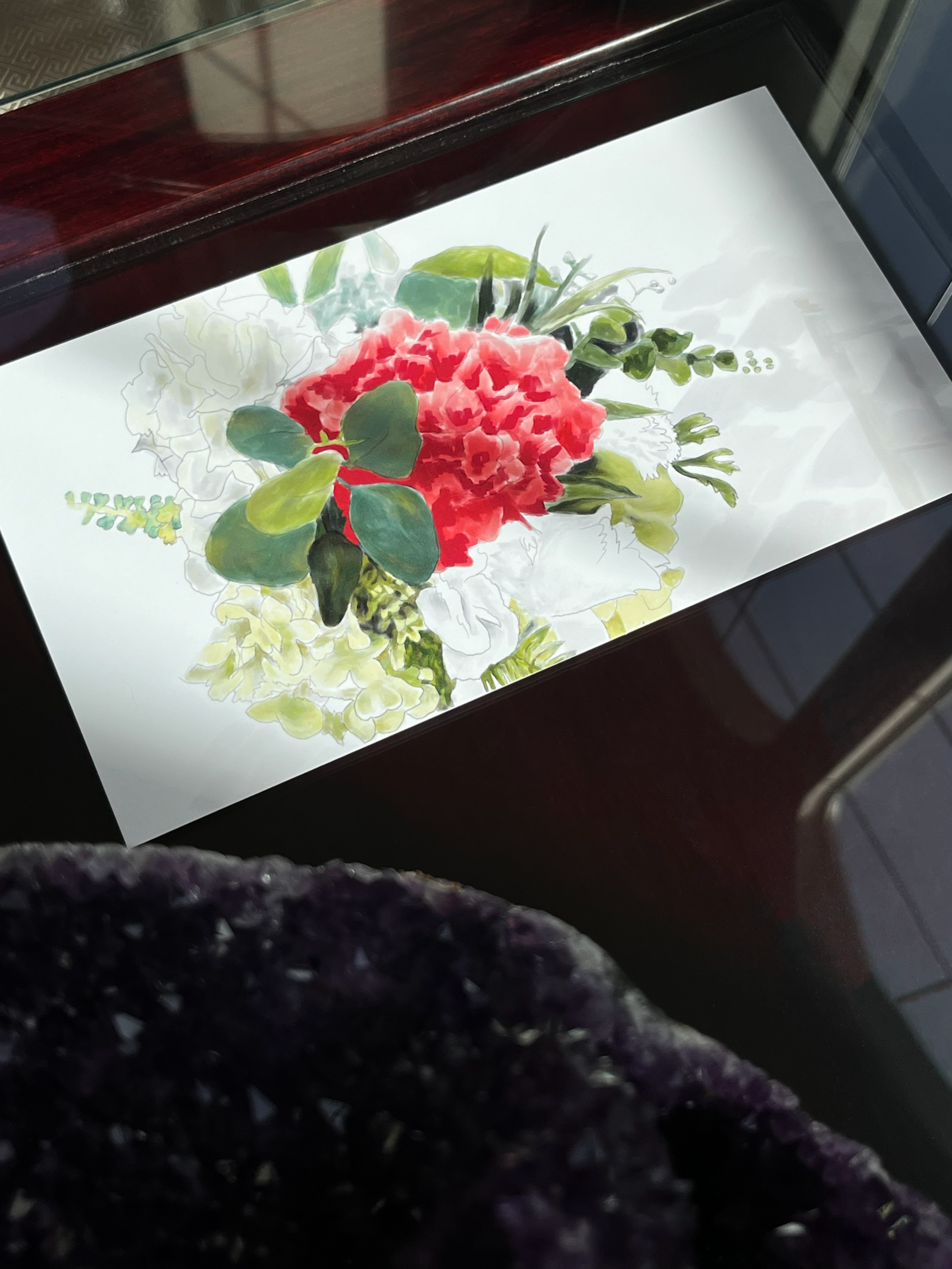 Flower Bunch 6x11 Art Print + Bookmark! - Image 2