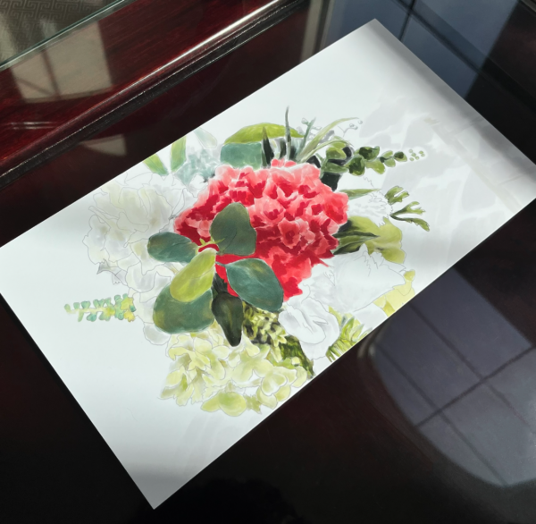 Flower Bunch 6x11 Art Print + Bookmark!